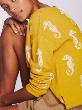 ANTHROPOLOGIE SEAHORSE SWEATER  SIZE SMALL